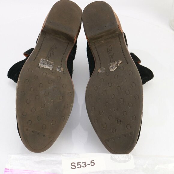 Lucky Brand Womens Terra Boot Size 9.5 Black Suede Block Heel Western Bootie - Picture 9 of 11
